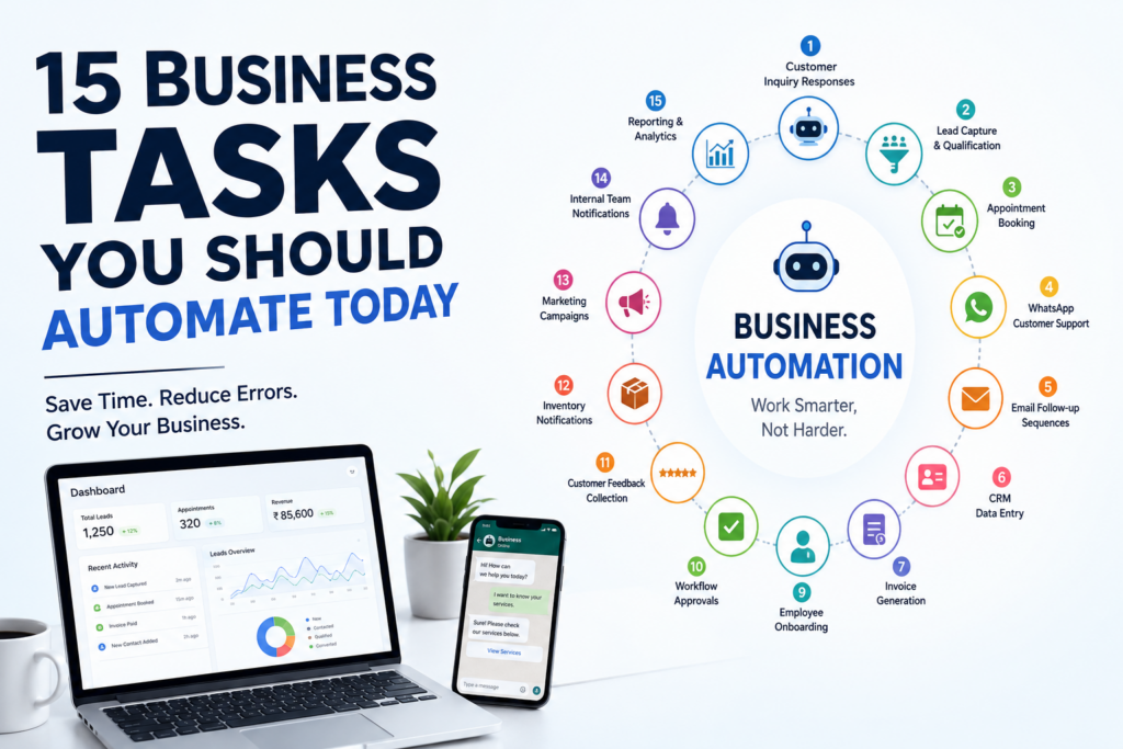 Business Automation infographic for small businesses.