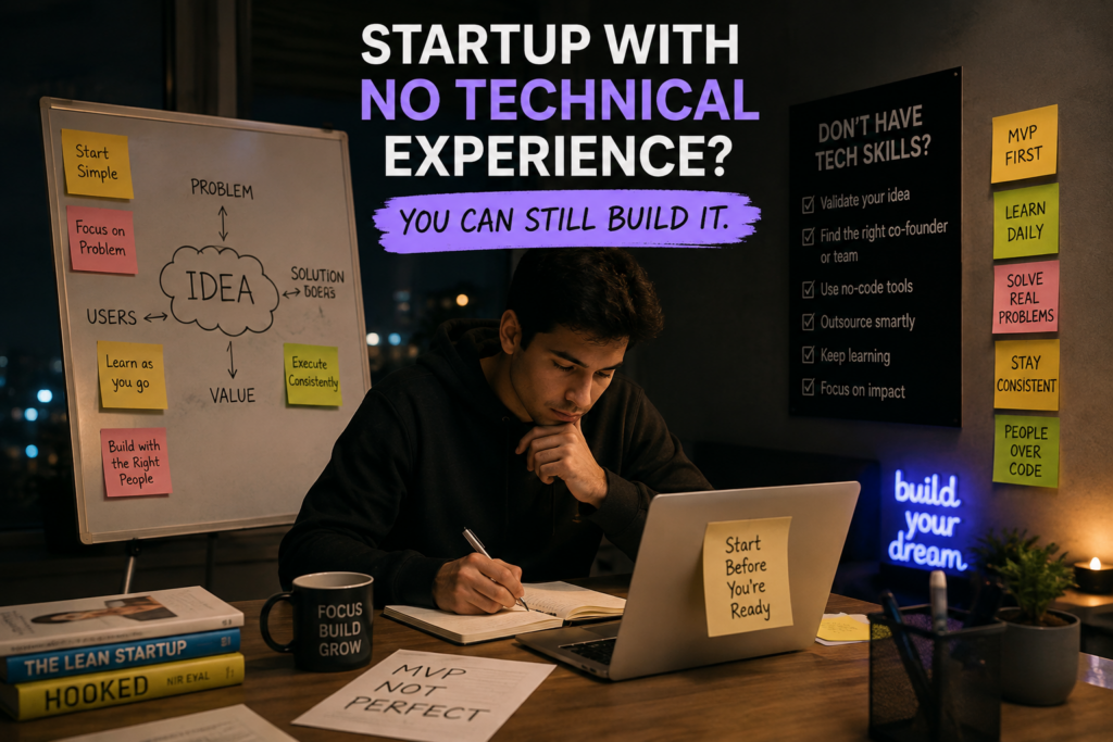 startup with no technical experience